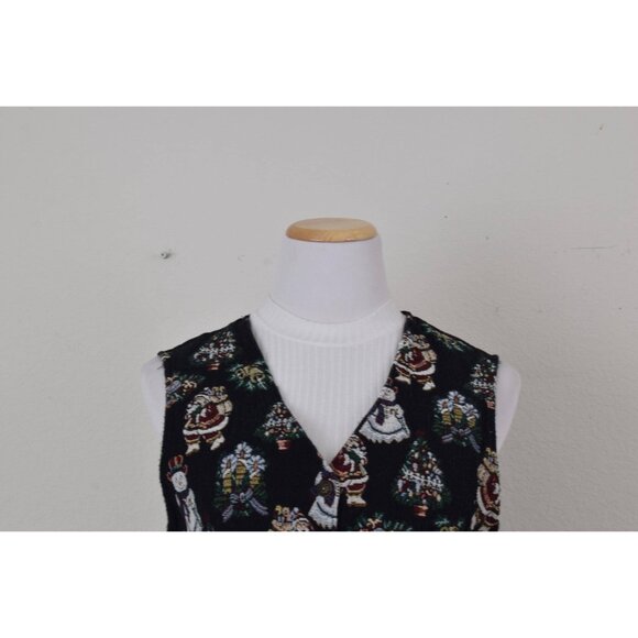 Vintage Christmas Cotton/Poly Carpet Vest by‎ Boobie Brooks size XL - Picture 9 of 10